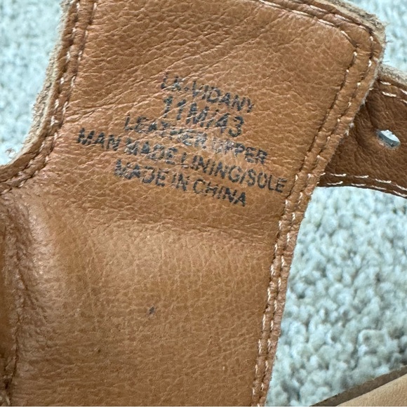 New Lucky Brand Women's Vidany 4” High Heel Sandal Heeled, size 11 Tan Brown - Picture 5 of 8
